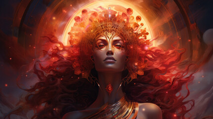 Unedited portrait that reveals the cosmic energy within an enigmatic empress