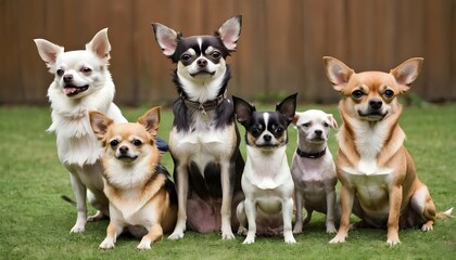 A-Chihuahua-Posing-With-A-Group-Of-Larger-Dogs-