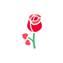 flower rose icon or Valentines day, holiday sign designed for celebration, vector symbol trendy modern style. - 778818871