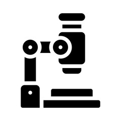 microscope glyph icon