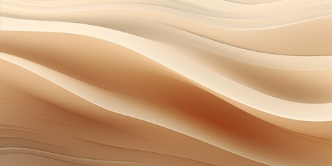Fototapeta na wymiar Beige fuzz abstract background, in the style of abstraction creation, stimwave, precisionist lines with copy space wave wavy curve fluid design