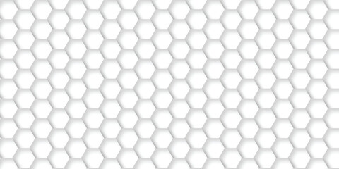 White hexagon pattern. White surface with hexagonal shapes. Abstract white background with hexagonal shapes.