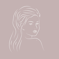 portrait of a girl in sketch style