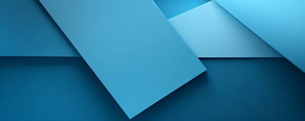 Blue abstract color paper geometry composition background with blank copy space for design geometric pattern