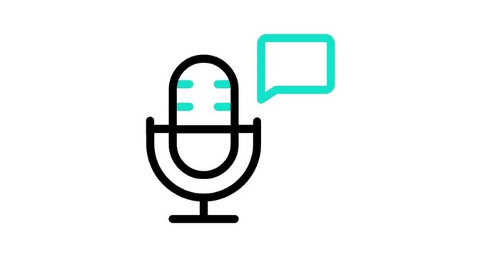 microphone icon animated videos
