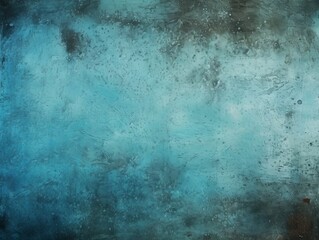 Blue dust and scratches design. Aged photo editor layer grunge abstract background. Copy space - obrazy, fototapety, plakaty
