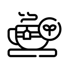 hot tea line icon