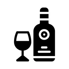 wine glyph icon