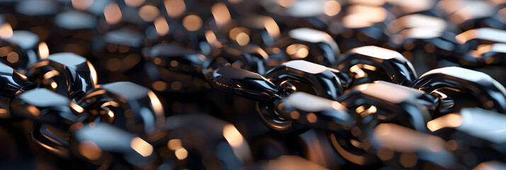 The Aesthetic Precision and Detailed Symmetry of Industrial MB Chains - obrazy, fototapety, plakaty