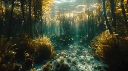 Time-lapse reveals the relentless crawl of corruption through kelp forests - obrazy, fototapety, plakaty