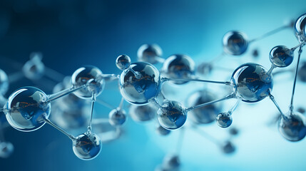 3D rendering of microscopic molecular structure