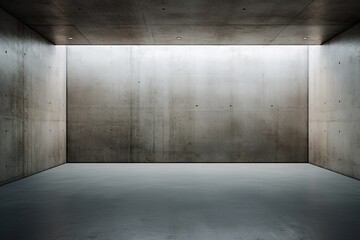 Concrete room with a minimalist design and smooth surface