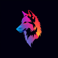 Fototapeta premium wolf head logo