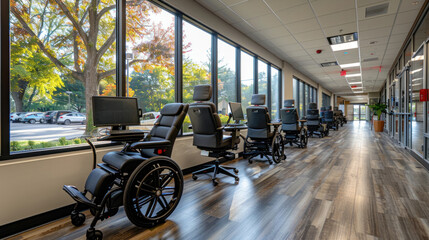 Accessible workstations and facilities accommodate diverse needs. - Powered by Adobe