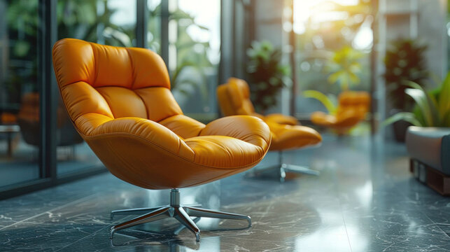 An office chairs swivel as colleagues engage in animated discussions. - Powered by Adobe