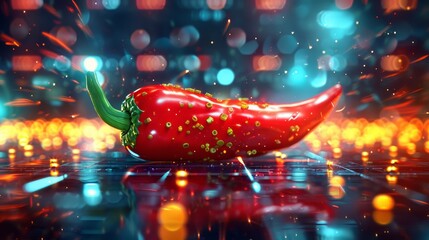 Spicy and Mild, think different concept, futuristic background - obrazy, fototapety, plakaty
