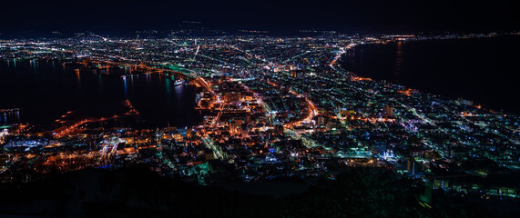函館夜景 - obrazy, fototapety, plakaty