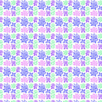 Vector rose flower pattern design flat vector pattern design, use mog design, bord design and t shirt design 