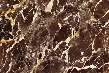 A seamless canvas of chocolate brown marble, with veins of cream and gold weaving through. 32k, full ultra HD, high resolution
