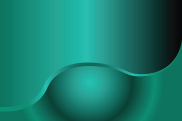 Abstract Dark Teal Gradient Background with Dynamic Curve, Elegant Corporate Background with Flowing Teal Line, Modern Minimalist Wave Design in Turquoise and Black