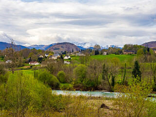 Fototapeta na wymiar Beautiful landscape in Atharratze, Basque Counrty, French side, Zuberoa
