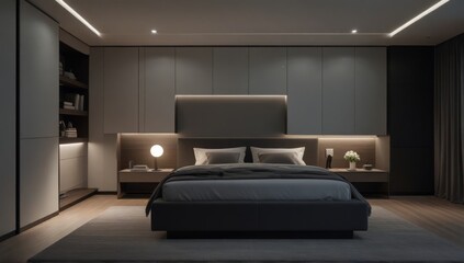 Modern minimalistic bedroom design