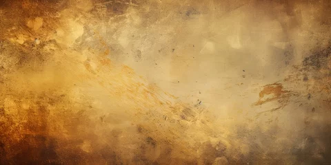 Fotobehang Gold dust and scratches design. Aged photo editor layer grunge abstract background © GalleryGlider