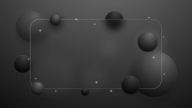 Gray bubbles floating - glassmorphism background
