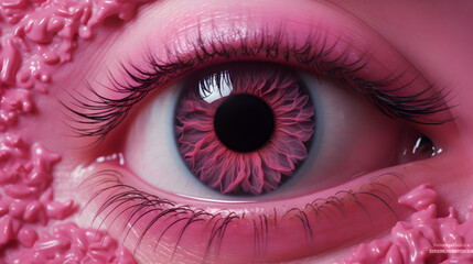 Pink eye, pink pupil, pink eyes