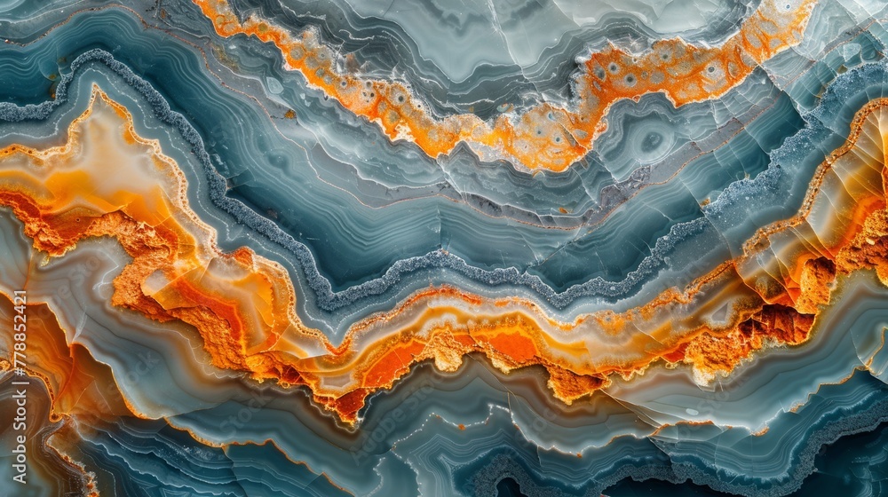 Poster surreal agate slice macro texture