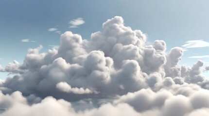 Realistic weather smooth cloud on transparent or white backgrounds 3d illustrations