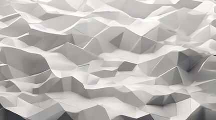 White low poly background texture. 3d rendering.