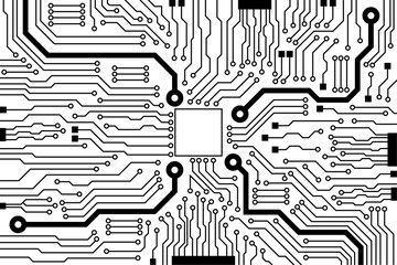 Abstract Creative Modern futuristic circuit board background. High computer technology blue color background.