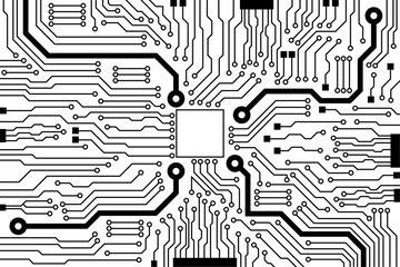Abstract Creative Modern futuristic circuit board background. High computer technology blue color background.