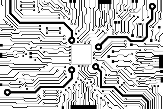 Abstract Creative Modern futuristic circuit board background. High computer technology blue color background.