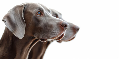 Studio portrait of a weimaraners