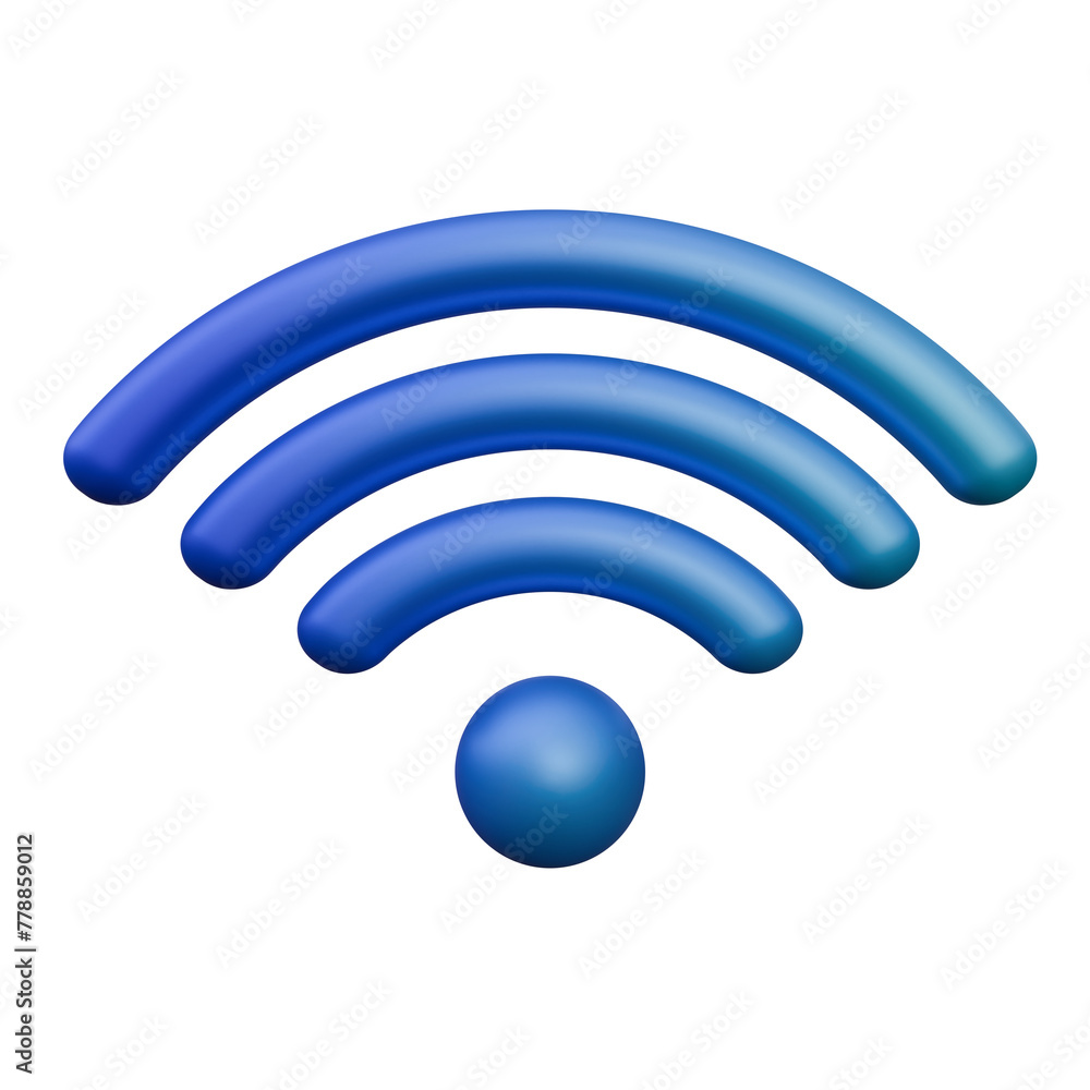 Poster wifi signal icon isolated. connection and network symbol. 3d wireless connection and sharing network