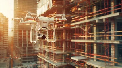 Construction technology innovations, such as drones, 3D printing, and augmented reality, offer new possibilities for design visualization, site monitoring, and project management - obrazy, fototapety, plakaty