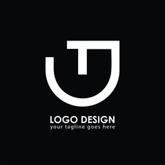 UT TU Logo Design, Creative Minimal Letter TU UT Monogram