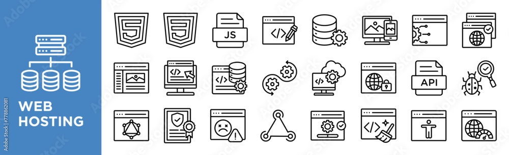 Sticker Web Hosting Icon