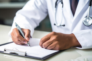 doctor writing prescription