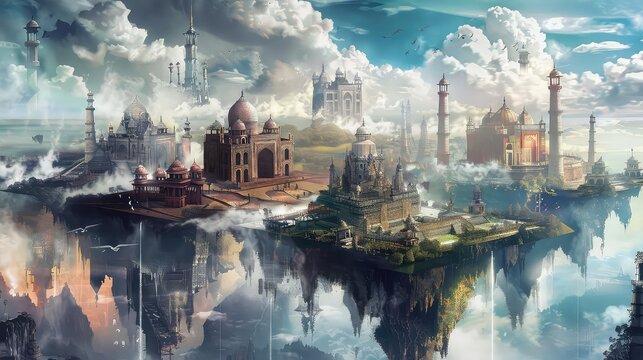 Architectural wonders of the world. AI Generated
