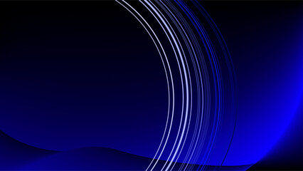 Multiples of outline circle over creative flowing gradient blue background