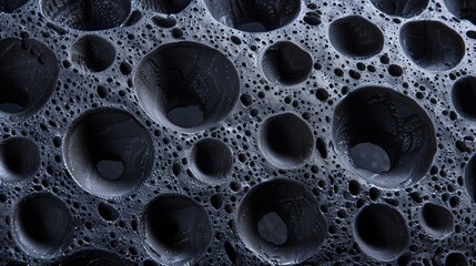Abstract black bubble texture background