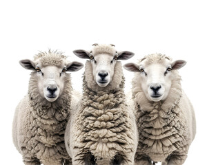 Obraz premium Sheep Shenanigans on transparent background