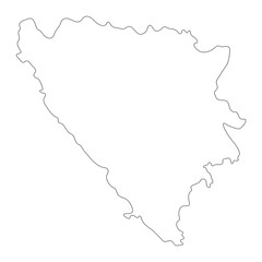 Bosnia and Herzegovina outline map.