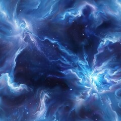 Deep Blue and Purple Space Filled With Stars