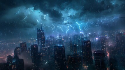 Darkened Metropolis: Tempestuous Aura./n