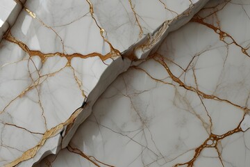 White Cracked Marble rock stone marble texture wallpaper background Generative AI