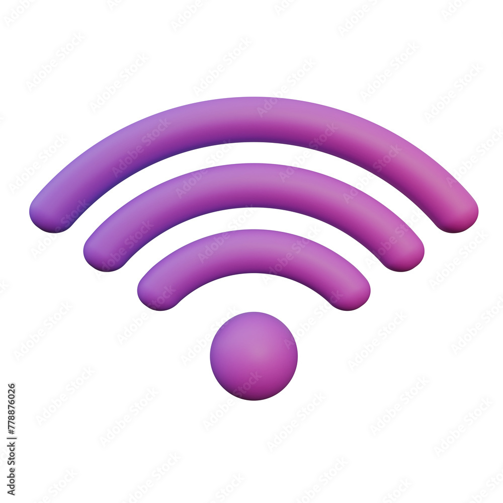 Poster wifi signal icon isolated. connection and network symbol. 3d wireless connection and sharing network